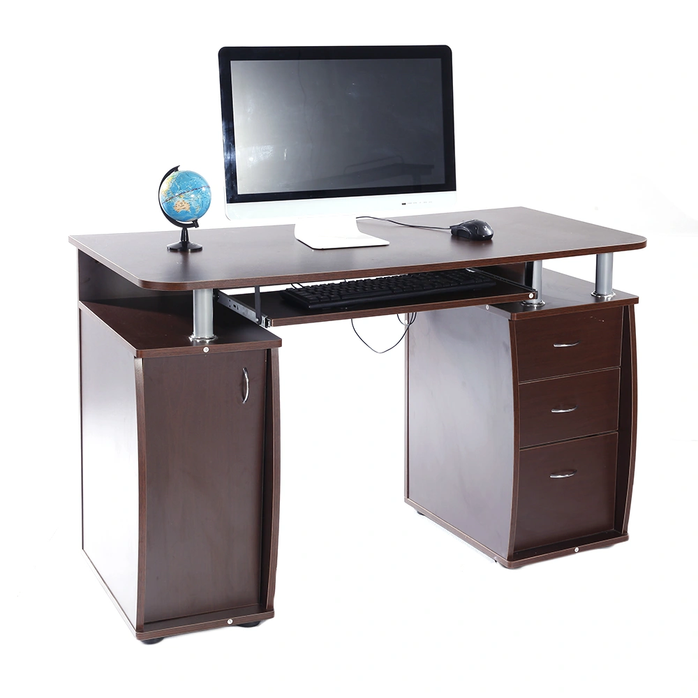 15mm MDF Computer Desk with 1 Door & 3 Drawers - Portable Writing Table view 2