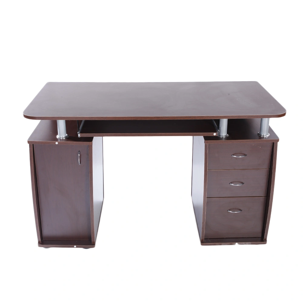 15mm MDF Computer Desk with 1 Door & 3 Drawers - Portable Writing Table view 3