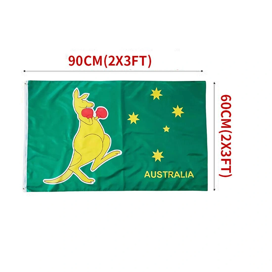 2PCS Australia Boxing Kangaroo Flag 90x60cm 3x2 FT Outdoor Printed Flag view 2