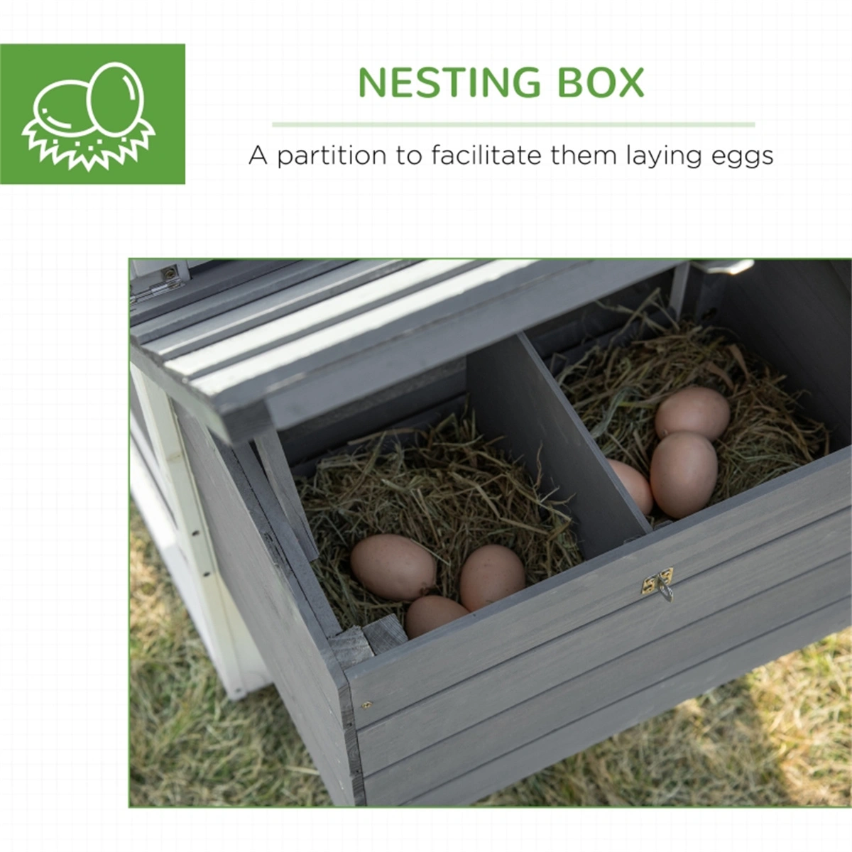 Wooden Chicken Coop - Sturdy Outdoor Poultry Enclosure with Run, Weather-Resistant Farm view 5