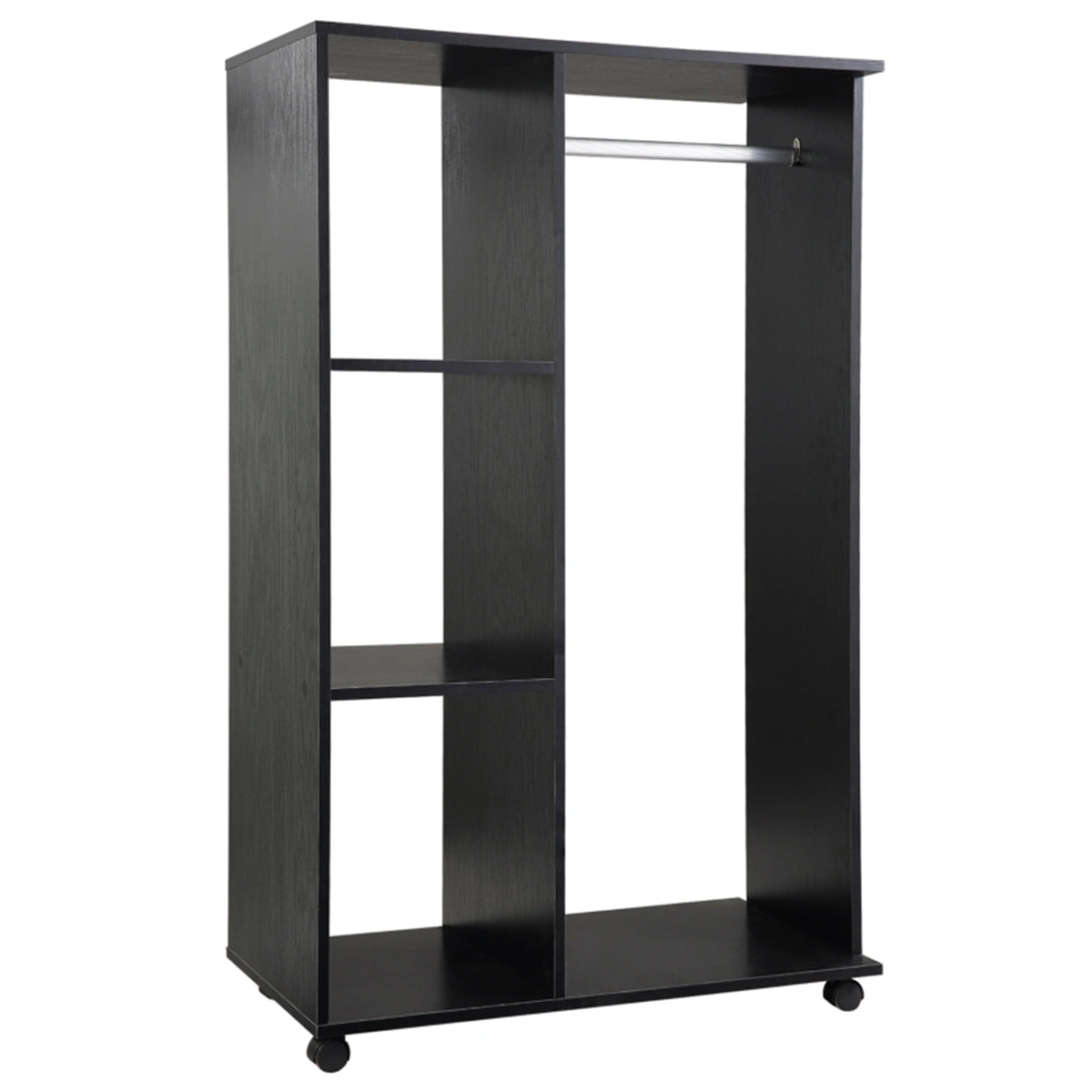 Chester Dresser with Storage Cabinets Lockers, Rolling Wardrobe with Wheels view 2