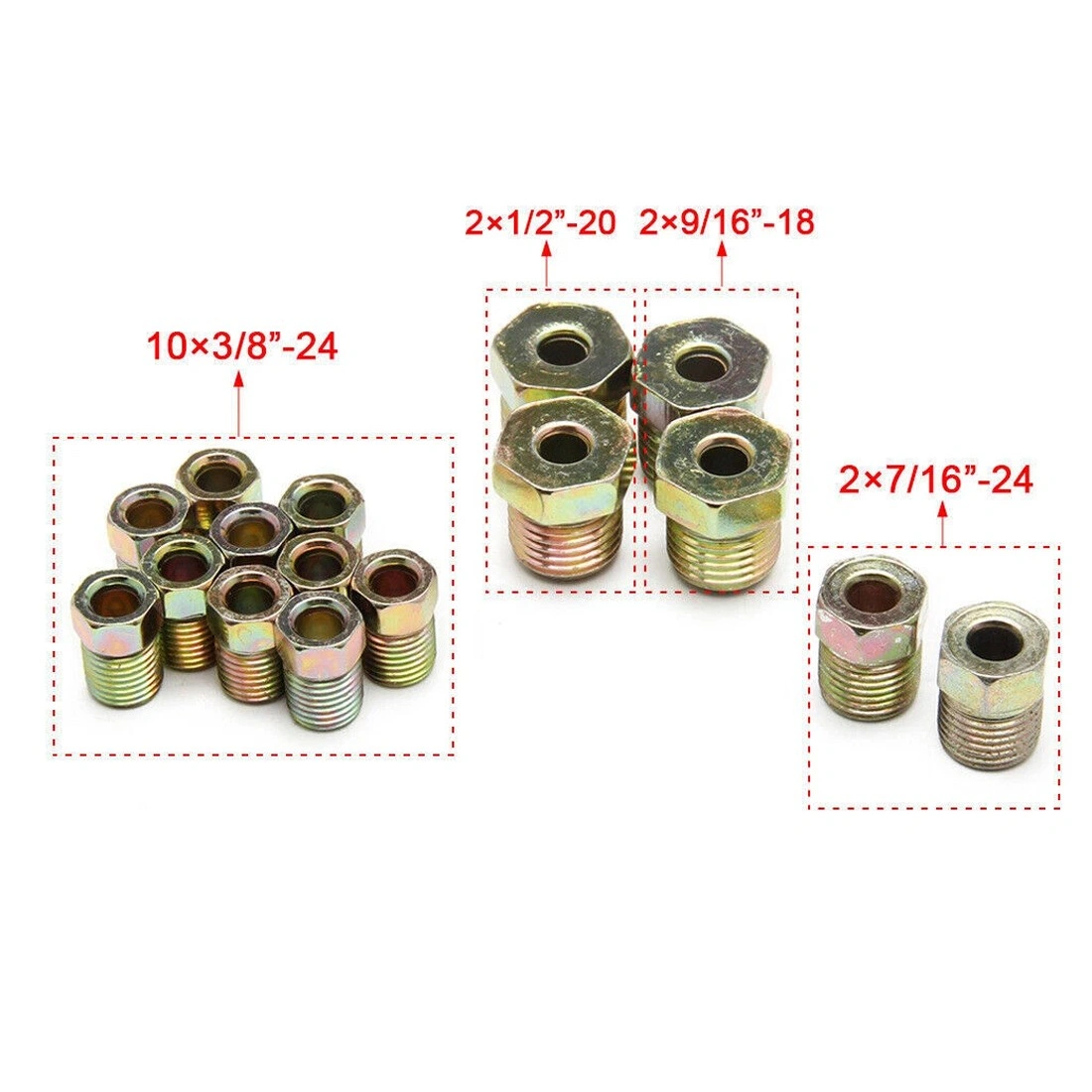 3x 25ft Copper Nickel Brake Line Tubing 3/16" + 48 Flare Nuts Repair Kit UK view 3