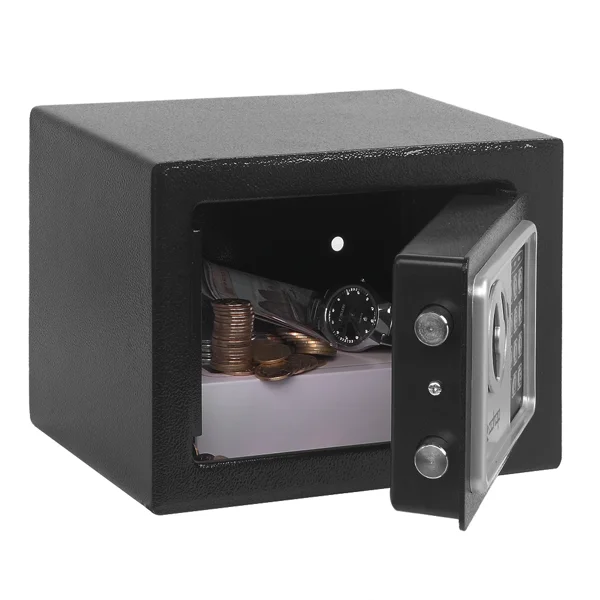 Mini Wall-in Style Electronic Code Metal Steel Box Safe Case 17EF Black view 5