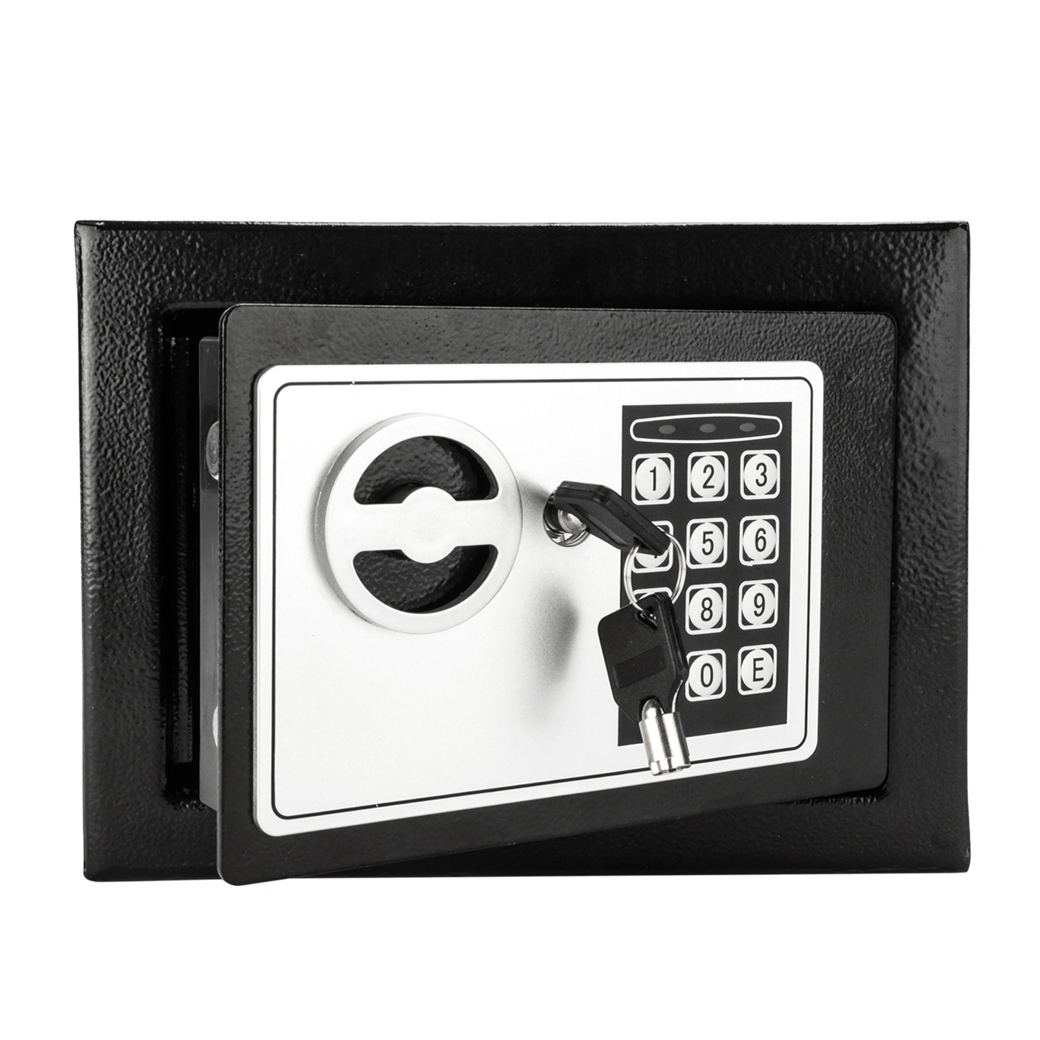 Mini Wall-in Style Electronic Code Metal Steel Box Safe Case 17EF Black view 13