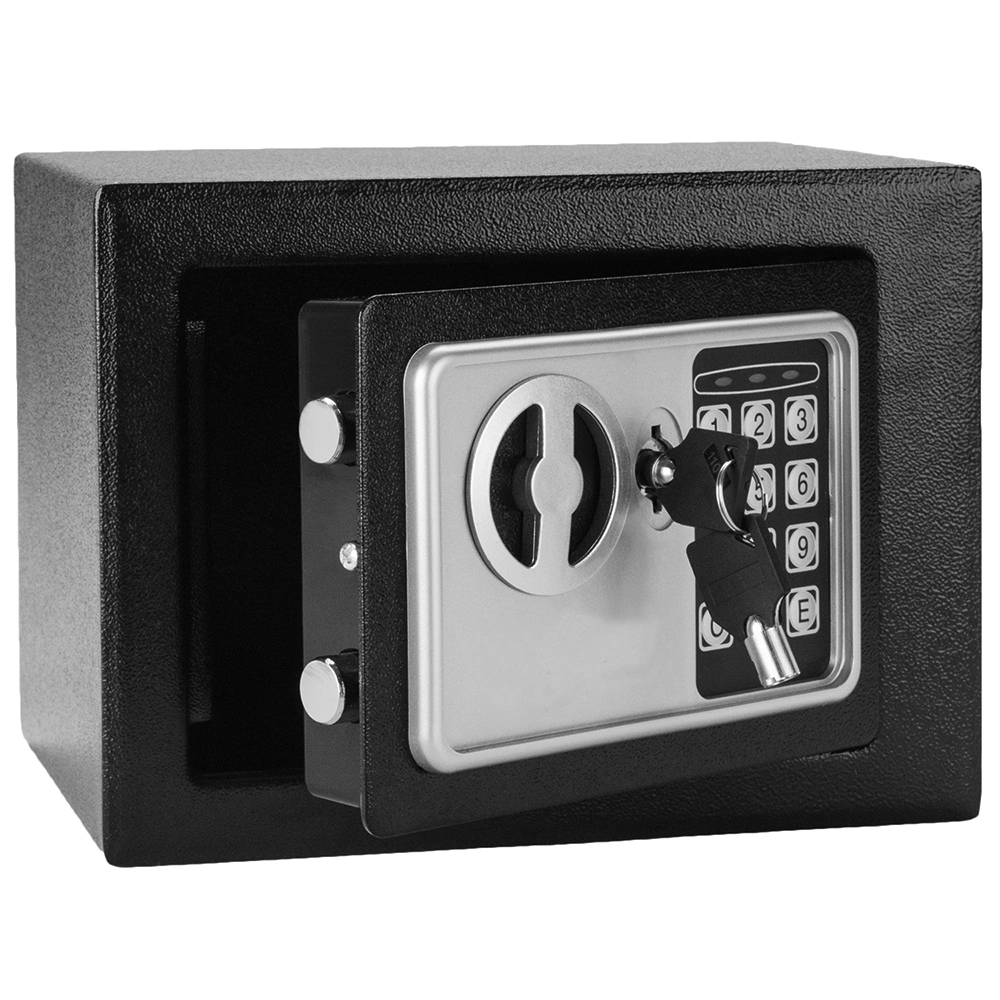 Mini Wall-in Style Electronic Code Metal Steel Box Safe Case 17EF Black view 17