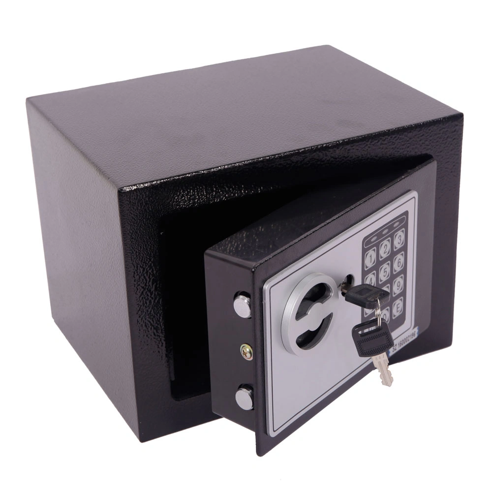 Mini Wall-in Style Electronic Code Metal Steel Box Safe Case 17EF Black view 35
