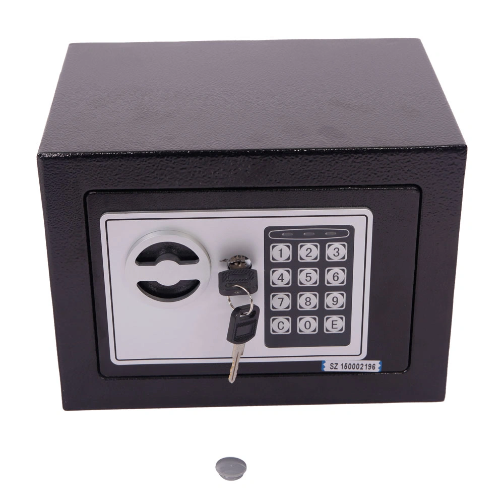 Mini Wall-in Style Electronic Code Metal Steel Box Safe Case 17EF Black view 4