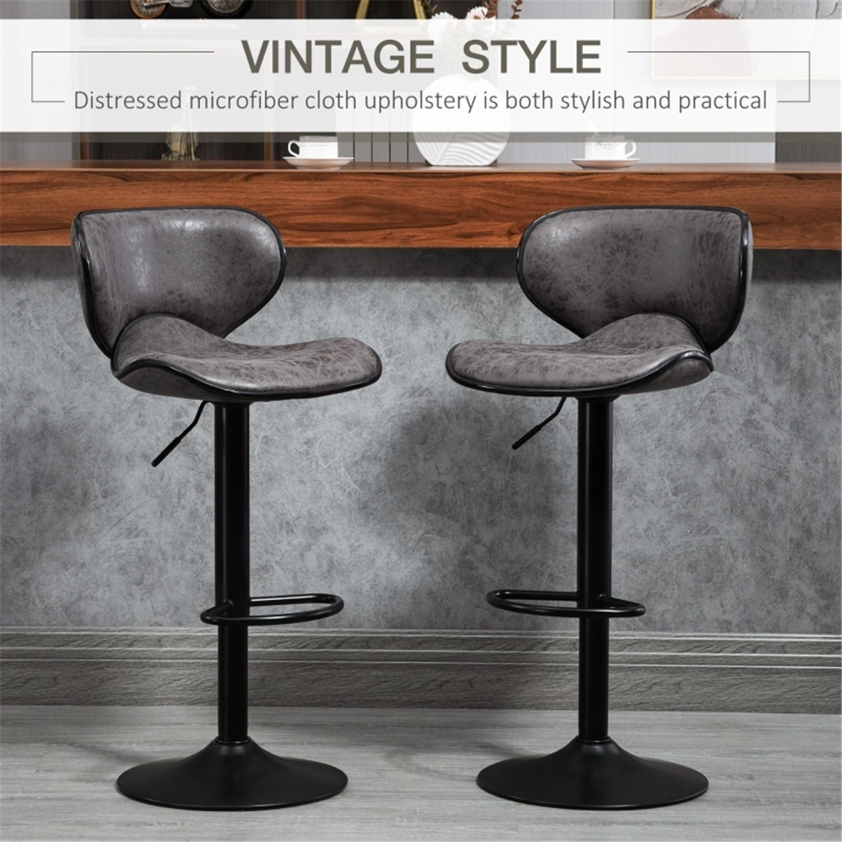Mid-Century Modern Bar Stool,Stackable Dining Chair,22" Seat Height,Soft-Touch Vinyl Upholstery,Chrome Legs,Compact Office Chair for Kitchen Island