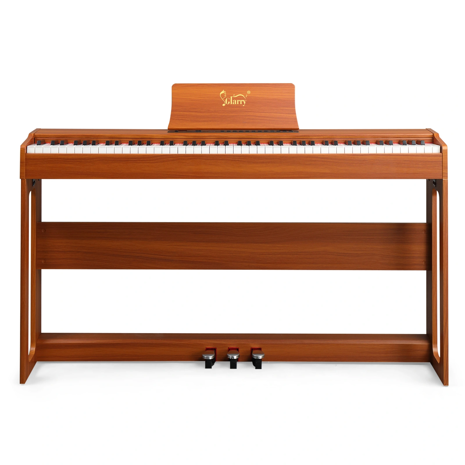 GDP-104 Digital Piano 88 Keys Full Weighted Keyboard with Furniture Stand, Triple Pedals, Headphone & Power Adapter, Walnut, All Levels view 2