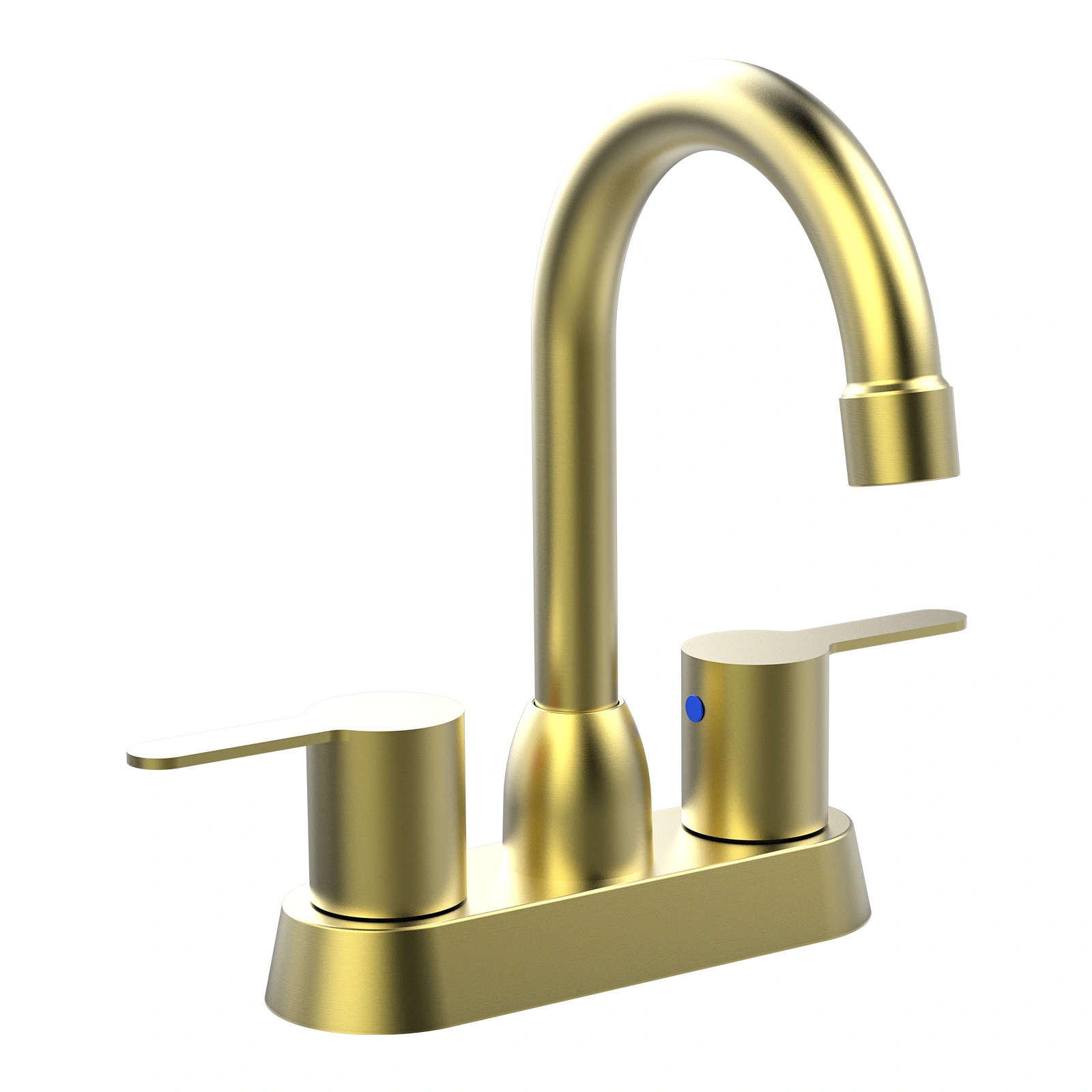 2 Handles Brushed Gold Faucet, Centerset RV Bathroom Faucets for 3 Hole [Unable ship on weekends, TK/TEMU only for pickup, only TX10643 warehouse supports GOFO]