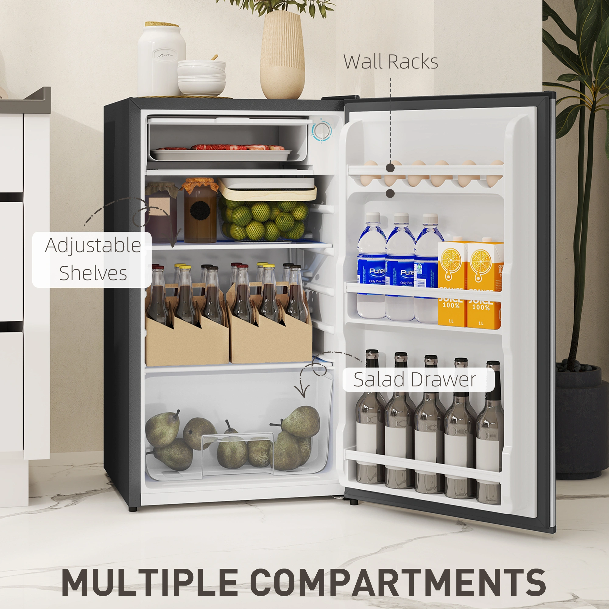 Mini Portable Skincare Fridge, 6L Beauty Makeup Cosmetics Refrigerator, LED Light Face Cream Eyelash Storage Cooler for Home Travel view 4