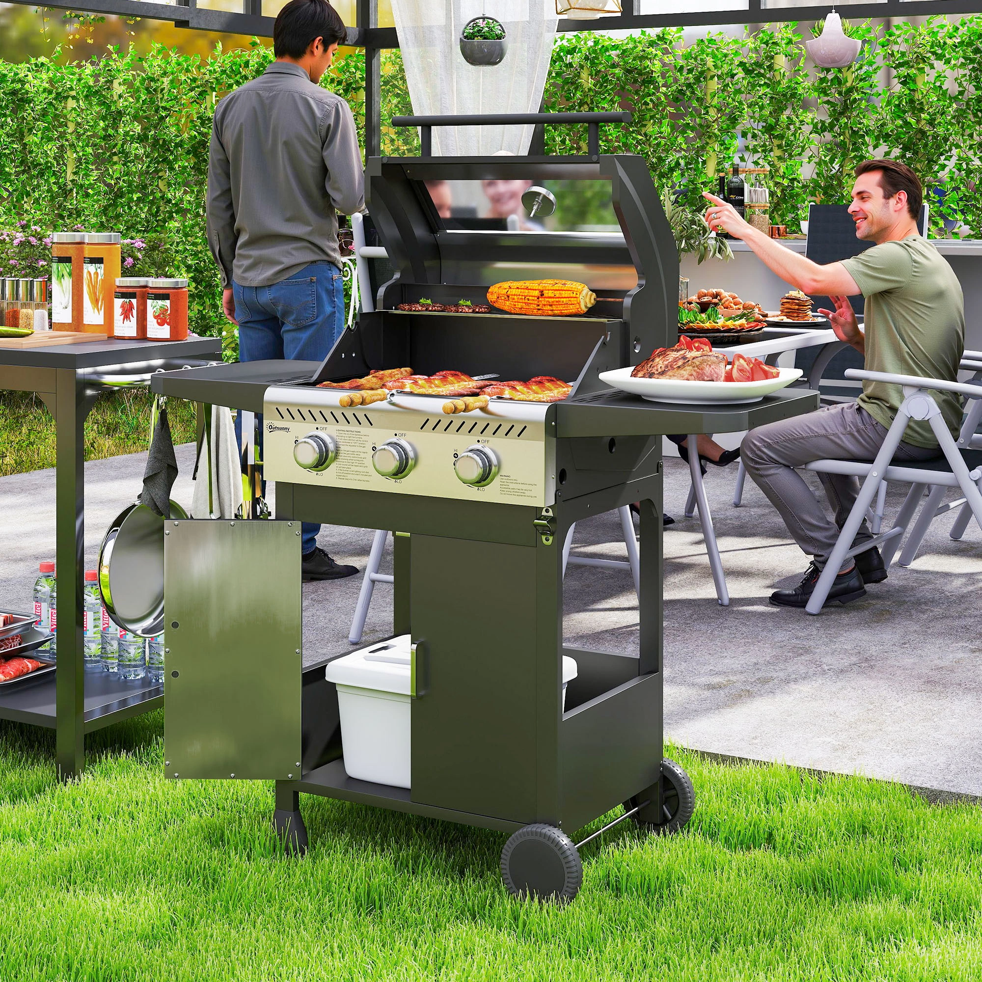 Portable Charcoal Grill, BBQ Grill for Outdoor Camping, Portable Charcoal Barbecue Grill with Handle for Backyard Picnic