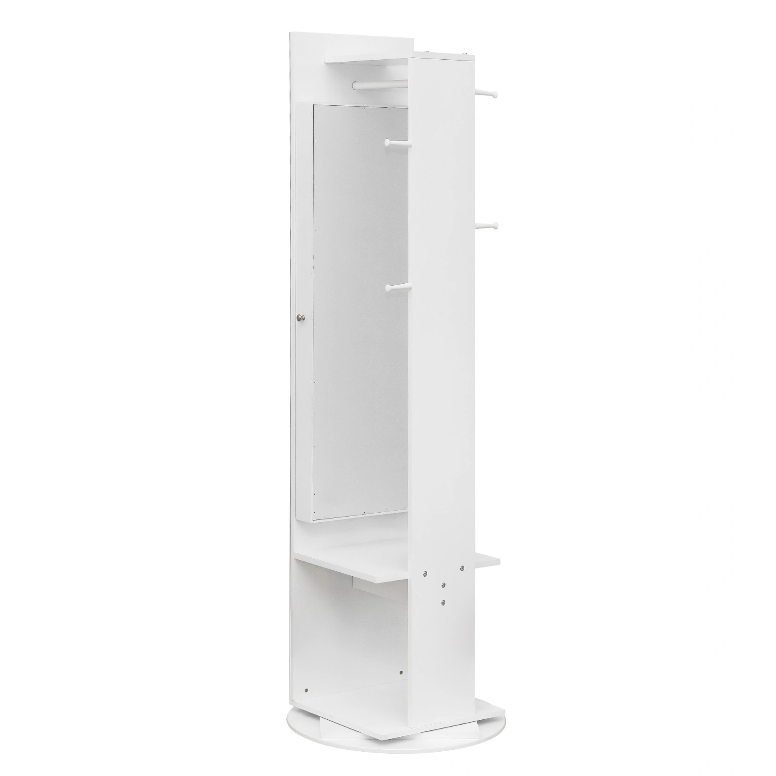 Jewelry Armoire with Full Length Mirror 360° and Large Capacity Jewelry Organizer Armoire, Mirror with Jewelry Storage, Coat Rack,Multi Storage Shelves view 15