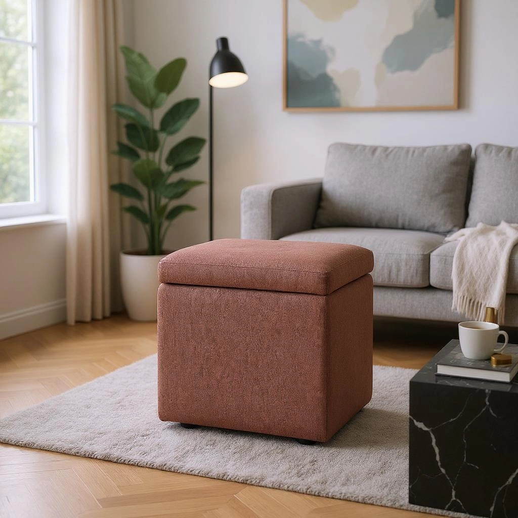 Black 2+3 Seat Sofa Set, Velvet Crystal Buckle Upholstery Couch with Crystal Legs, Removable Cushion & 4 Plush Pillows, Free Storage Stool view 21