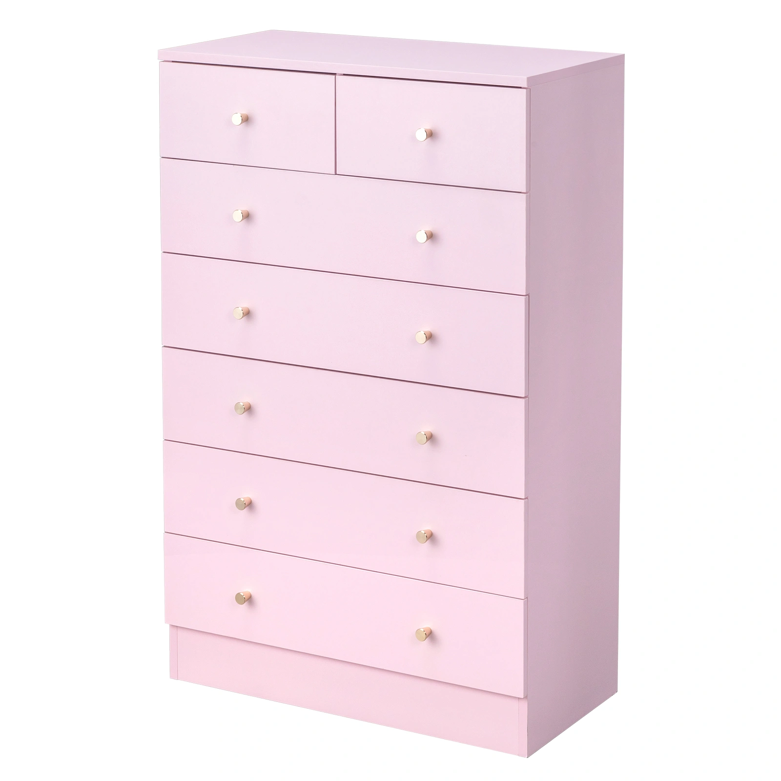 Modern Simple 7-Drawer Dresser Pink view 4