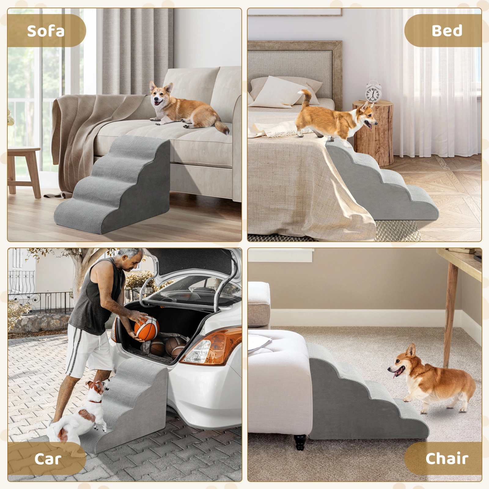 4 Step Pet Stairs for Cat Dog view 13