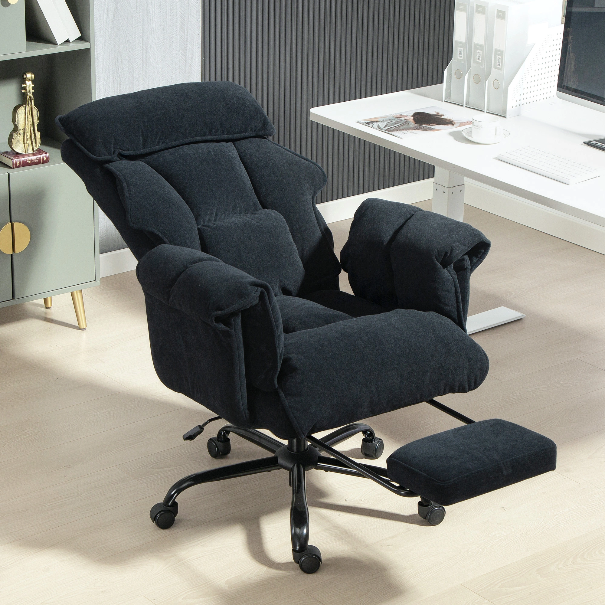 Ergonomic Massage Office Chair High Back Lumbar Support Reclining Swivel Computer Desk Chair