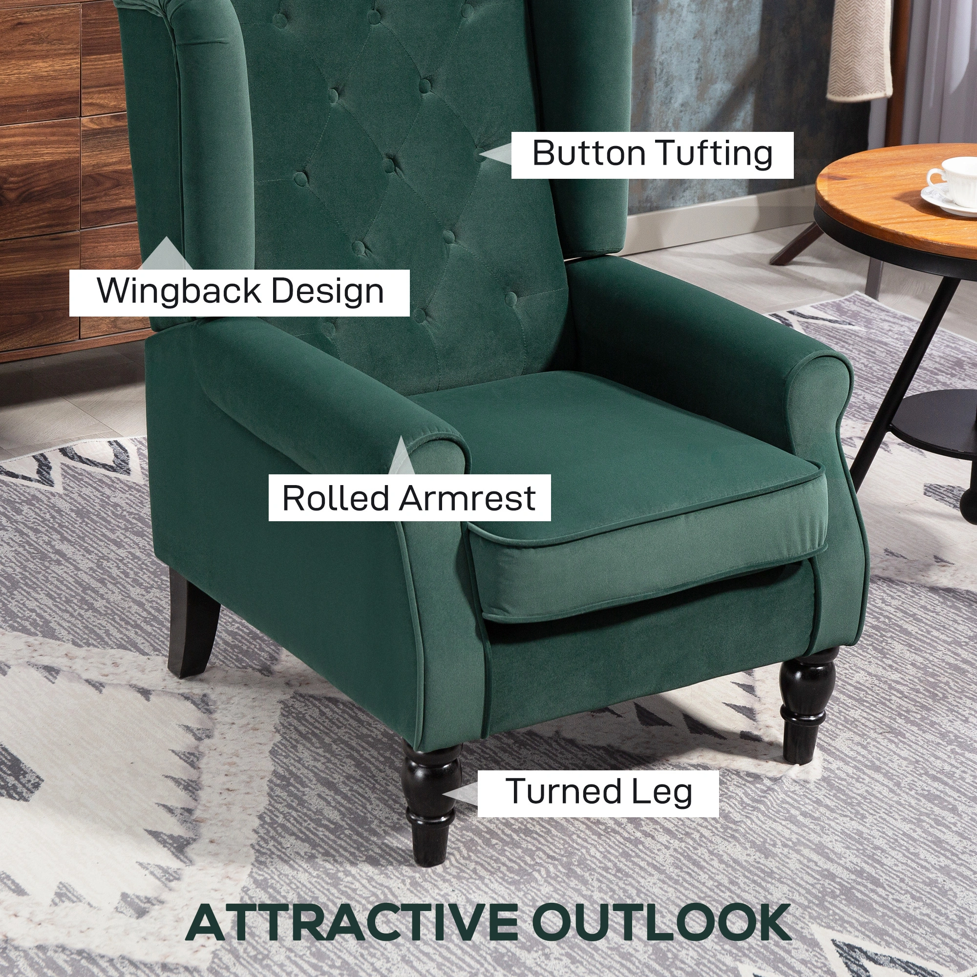 Sofa Chair - Comfortable Accent Chair with Soft Upholstery, Stylish Single Seater for Living Room Bedroom view 5