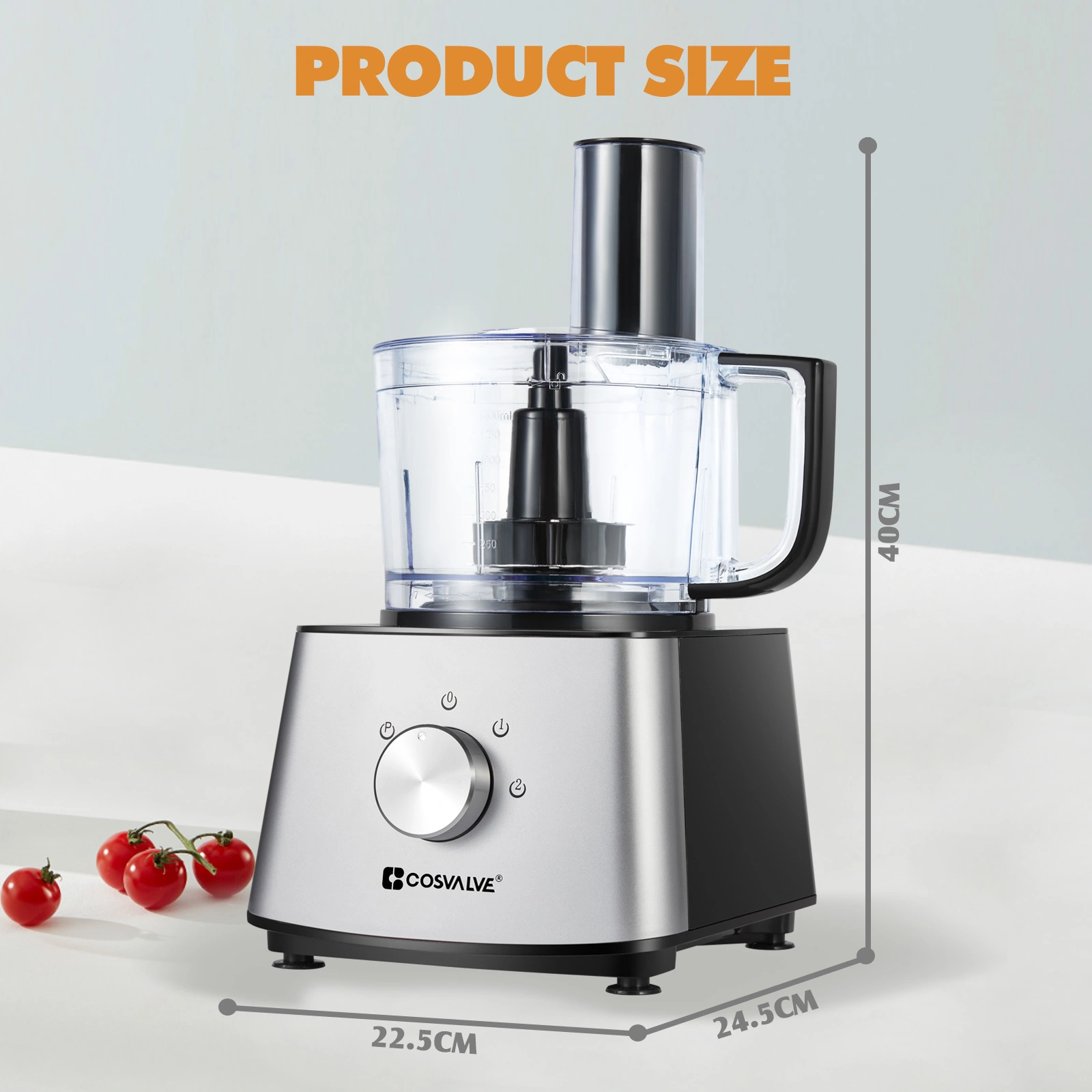 9-in-1 Multifunctional Food Processor with Blender, Food Mixer & Chopper, Kitchen Appliance for Home Cooking