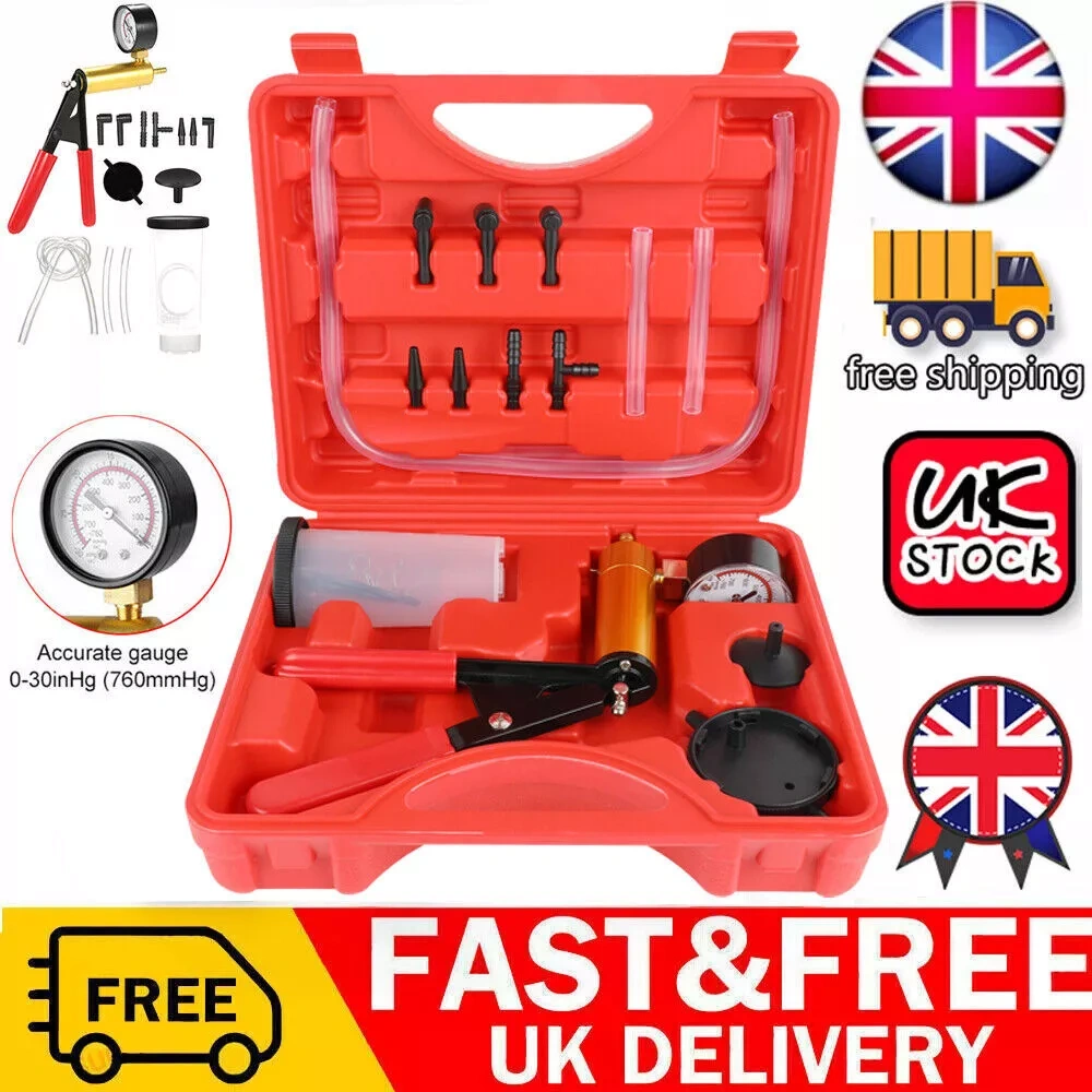 Hand Held Brake Bleeder Vacuum Pump Tester Set for Car Motorcycle Auto Fluid Bleed Tool view 2
