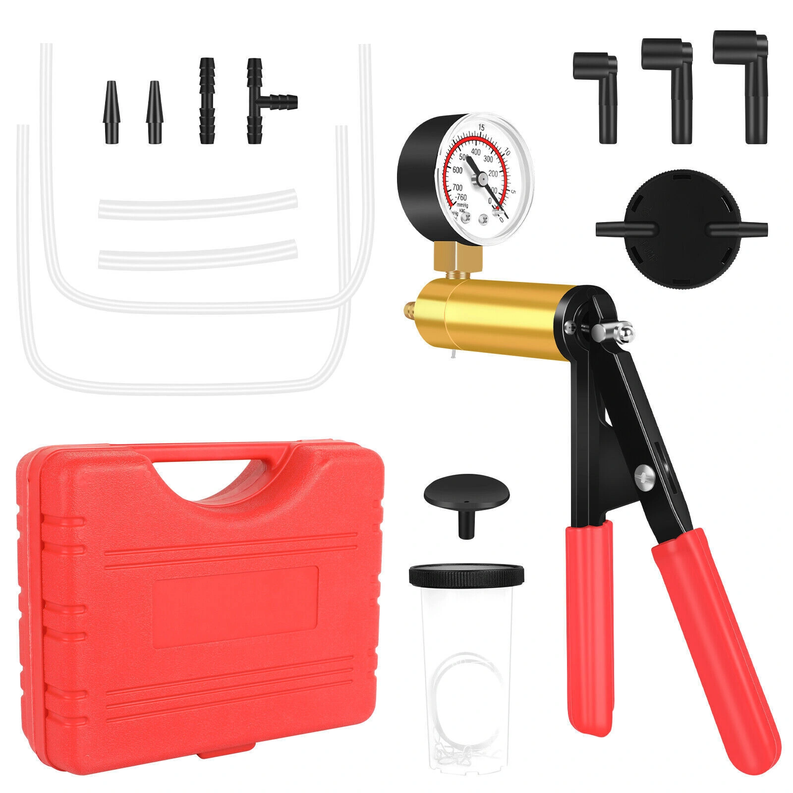 Hand Held Brake Bleeder Vacuum Pump Tester Set for Car Motorcycle Auto Fluid Bleed Tool view 5