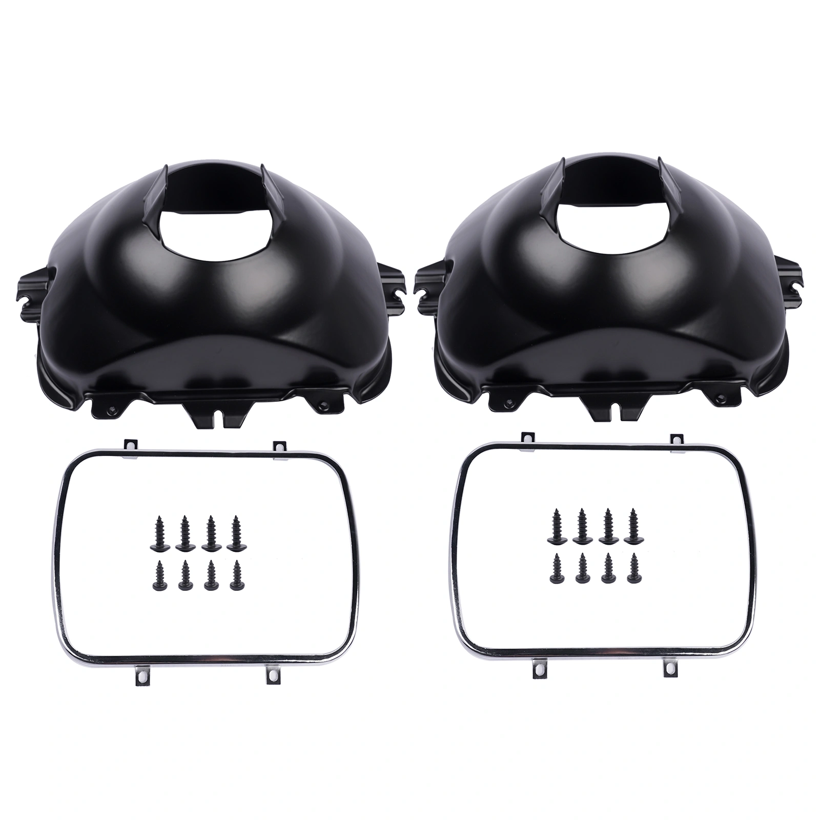 2Pcs Left and Right Headlight Lamp Bucket Kit Fit for Buick Century Regal Cadillac Escalade Chevrolet Blazer 1977-2017 Black