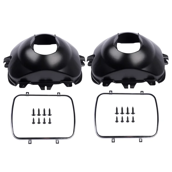 2Pcs Left and Right Headlight Lamp Bucket Kit Fit for Buick Century Regal Cadillac Escalade Chevrolet Blazer 1977-2017 Black
