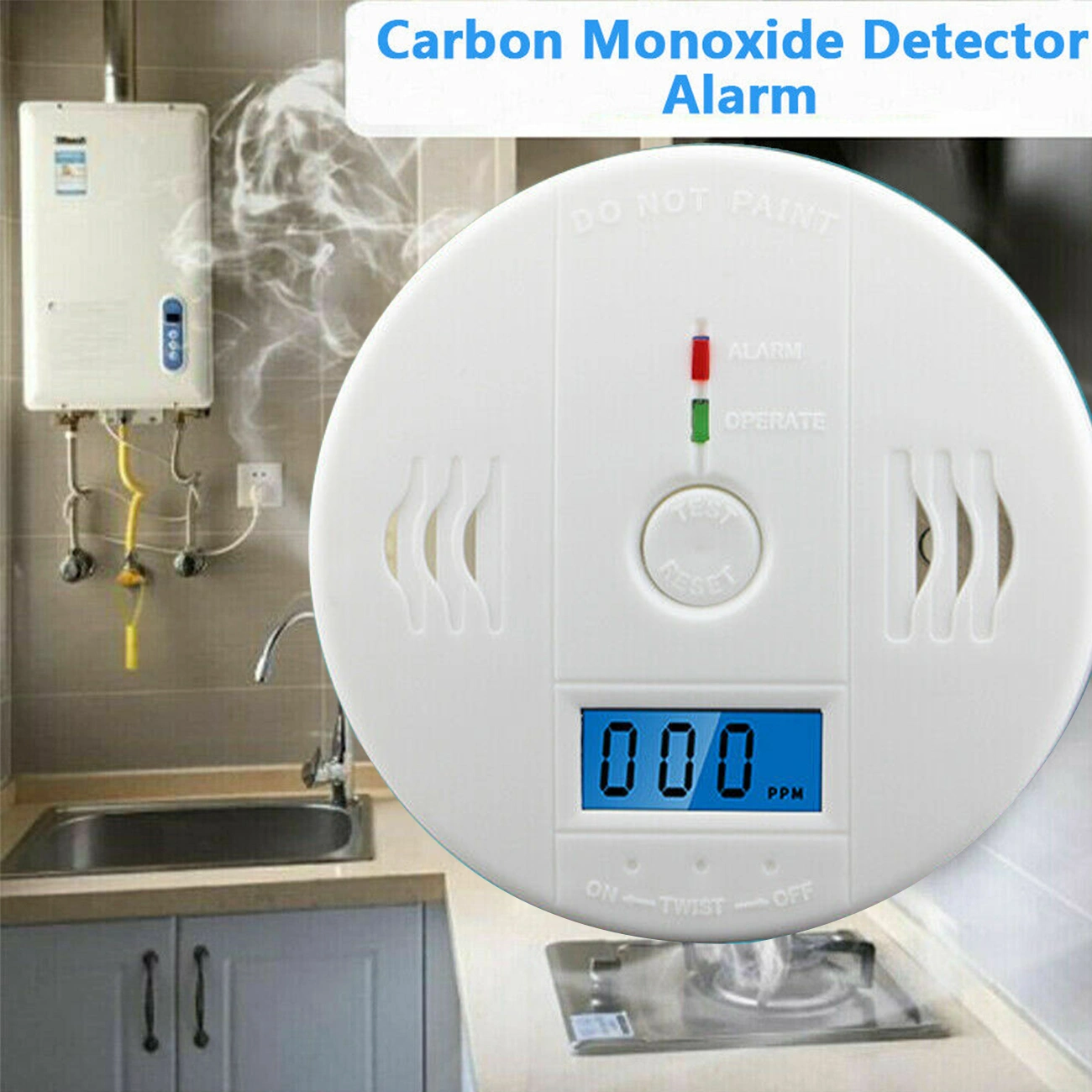 (2 Pack)LCD Display CO Carbon Monoxide Gas Detector Device Home Safety Alarm Detector (US Logistics only For USPS.TK/TMEU only For self-pickup) Platform policies vary; relevant qualifications are attached via link, please do not list products without view 10