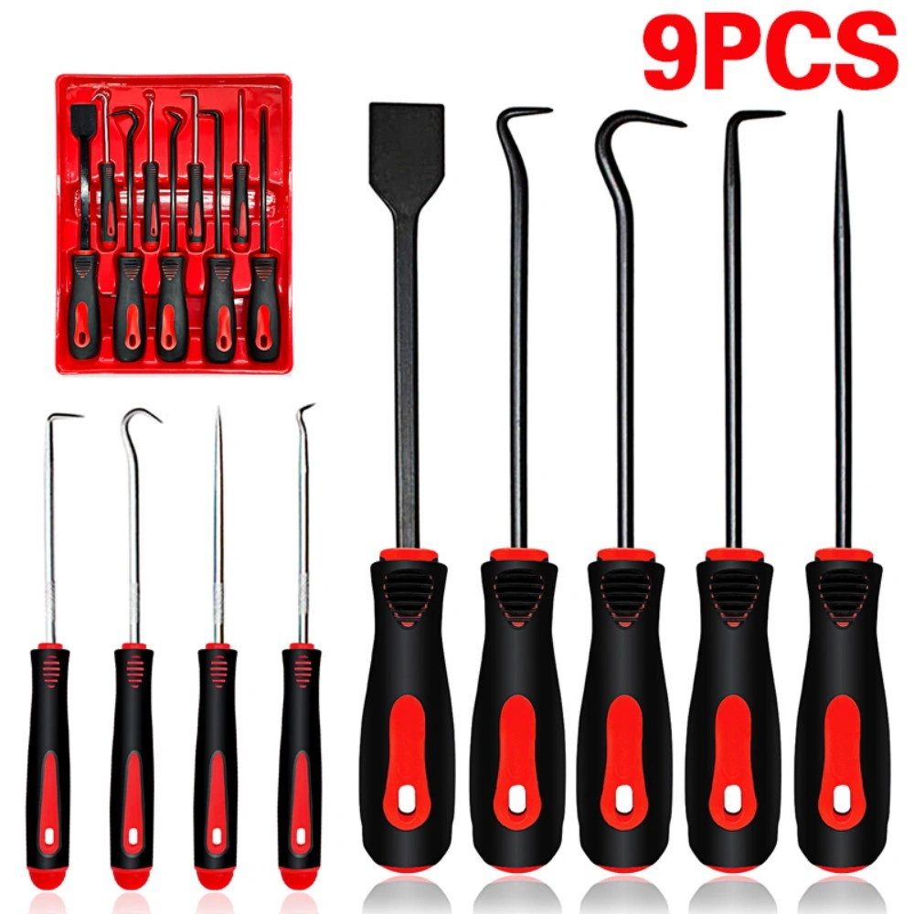 9PCS Professional Scraper Hook & Pick Tool Set for O-Ring Seal Removal, Mini Hook Kit view 2