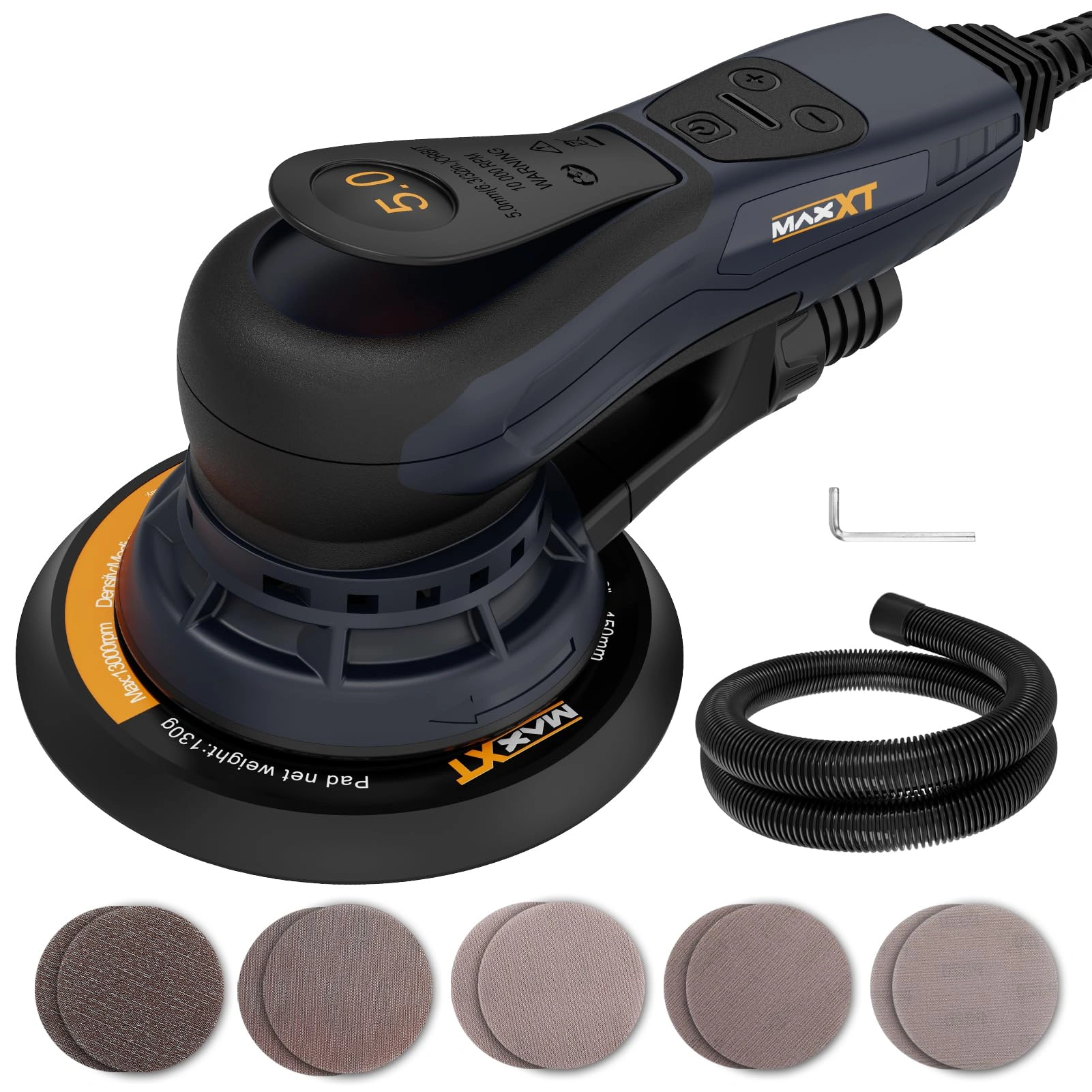 Electric 5mm Random Orbital Sander Brushless 350W 3A Multi-function Variable Speed Electric Corded Orbital Sanders Machine[Unable ship on weekends, TK/TEMU only for pickup, only TX10643 warehouse supports GOFO]