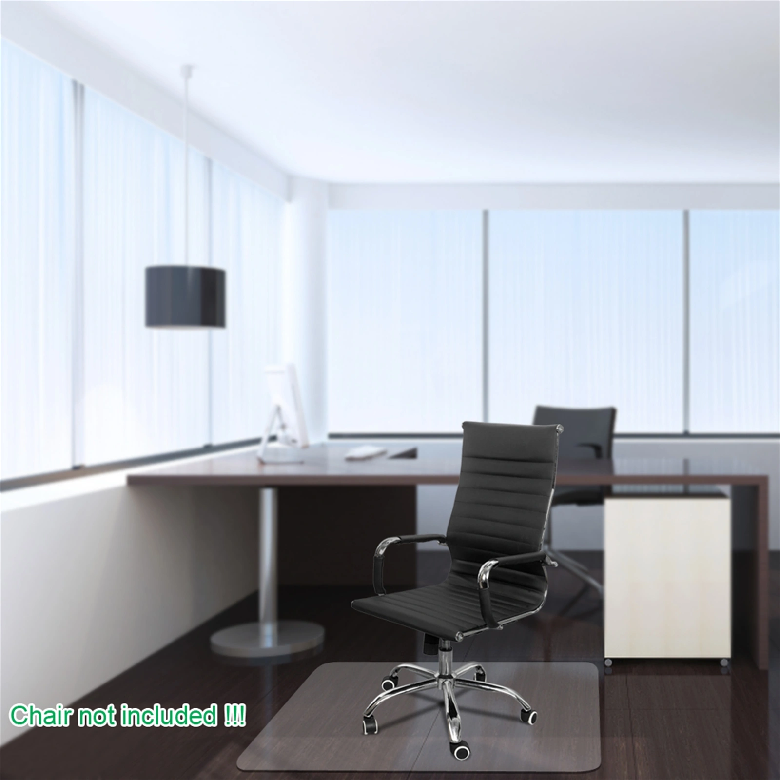 PVC Dull Polish Chair Mat Protection Floor Mat 90x120x0.2cm Rectangular view 8