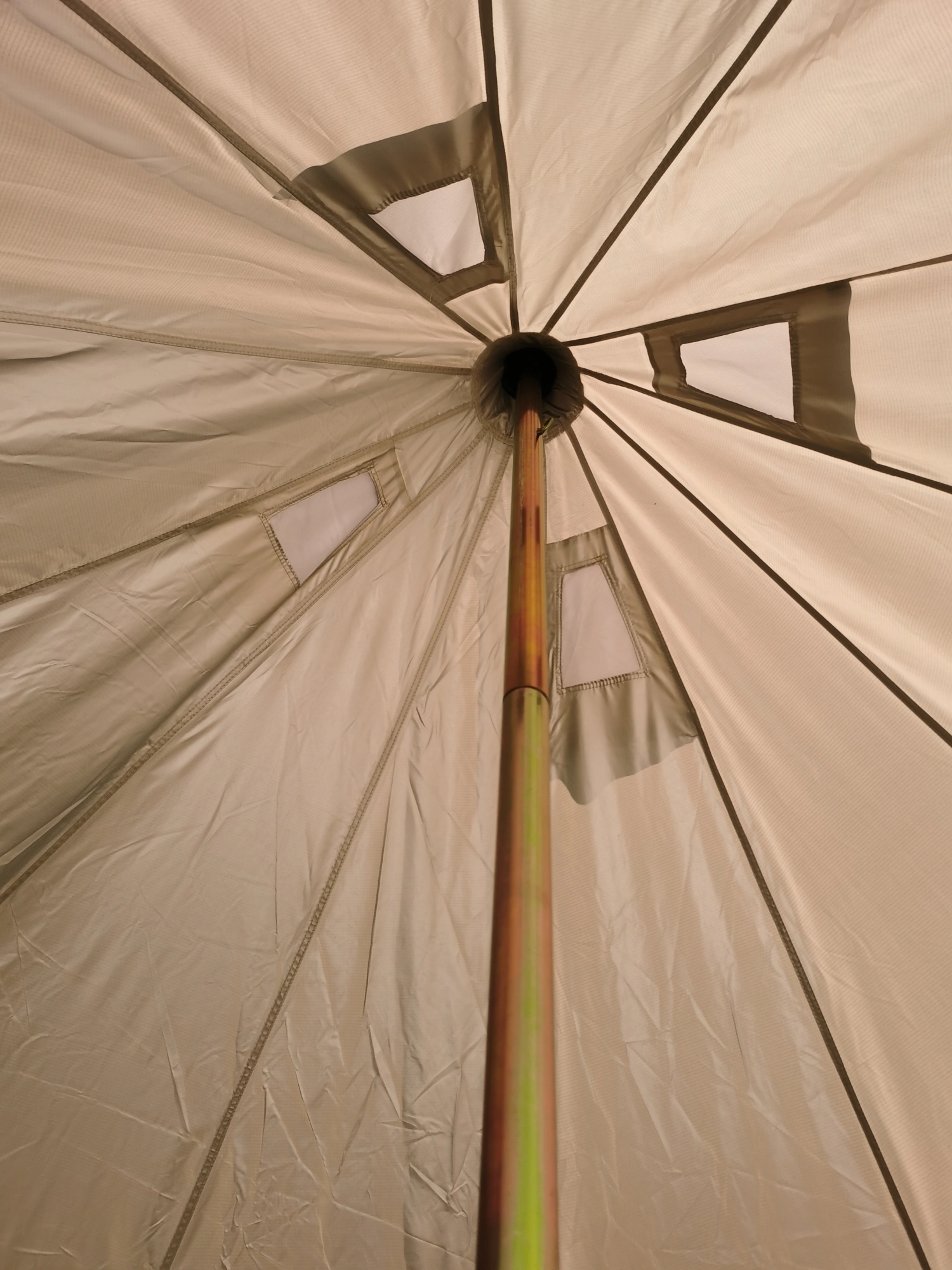4m Yurt Camping Tent 4-6 Person 4 Season Waterproof Cotton Canvas with Galvanized Steel Frame view 4