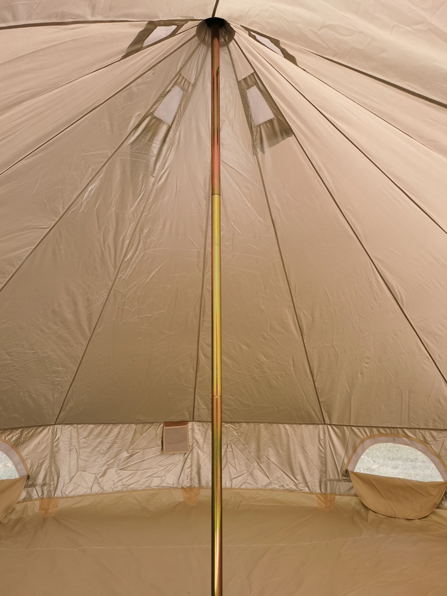 4m Yurt Camping Tent 4-6 Person 4 Season Waterproof Cotton Canvas with Galvanized Steel Frame view 5