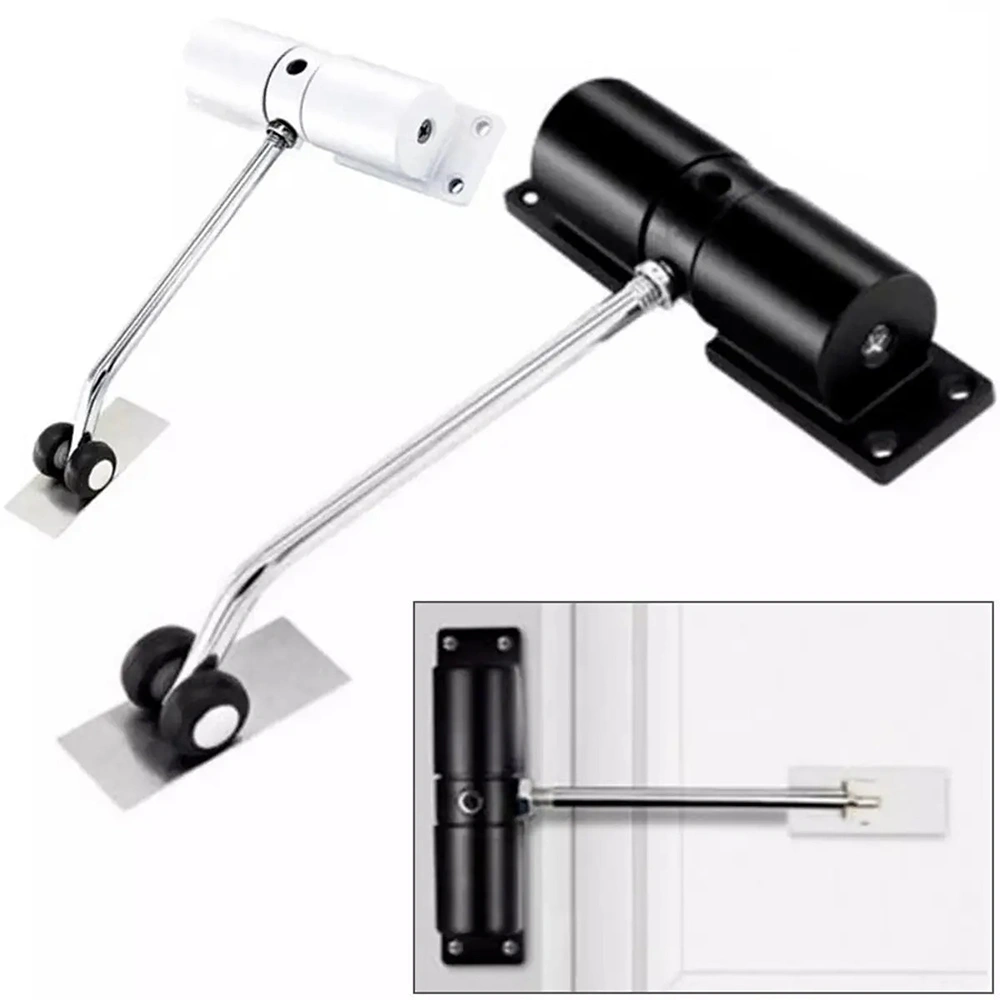 Heavy Duty Door Closer for High Usage Environments Adjustable Closing Speed Universal Fit Black view 3