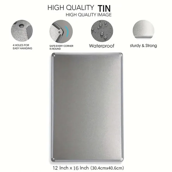 CIFbuy Sarcastic Retro Metal Tin Sign Creative Wall Decor Plaque Unique Decor For Women (TikTok, temu pick-up service) view 2
