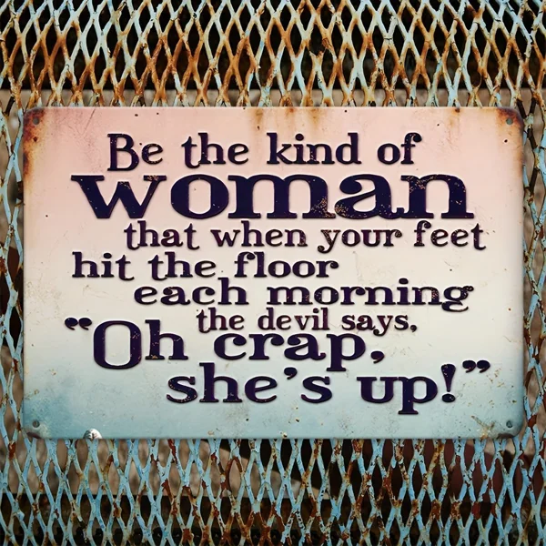 CIFbuy Sarcastic Retro Metal Tin Sign Creative Wall Decor Plaque Unique Decor For Women (TikTok, temu pick-up service) view 3