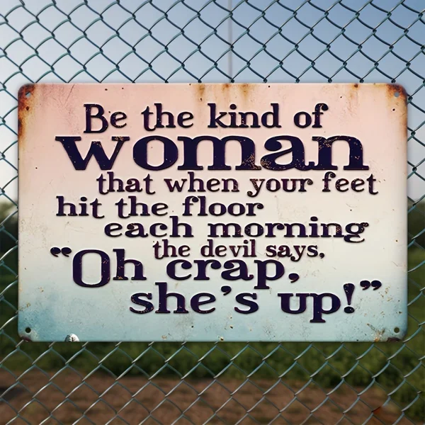 CIFbuy Sarcastic Retro Metal Tin Sign Creative Wall Decor Plaque Unique Decor For Women (TikTok, temu pick-up service) view 6