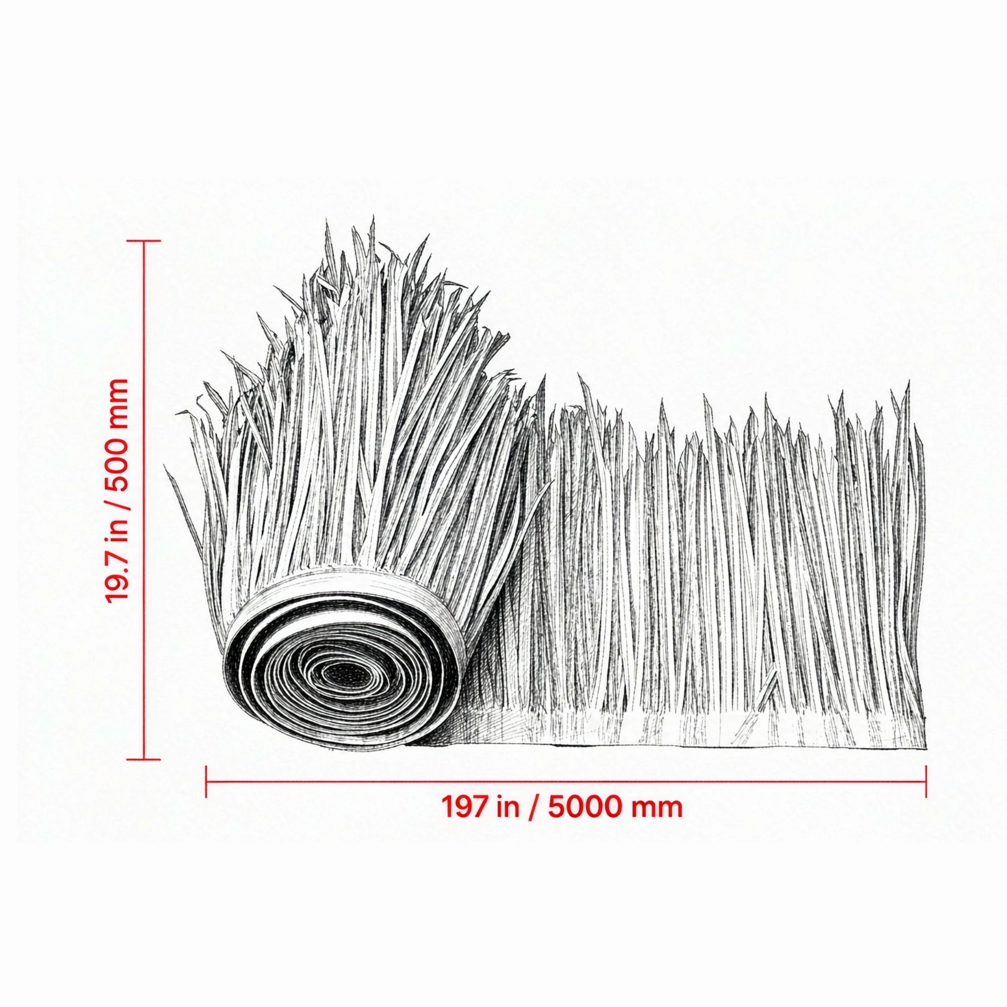 1.6 x 16.4 ft Artificial Thatch Roofing Roll, Waterproof & Fire-Resistant, for Patio, Pool & Beach Décor(Only artificial thatched roof roll) view 3