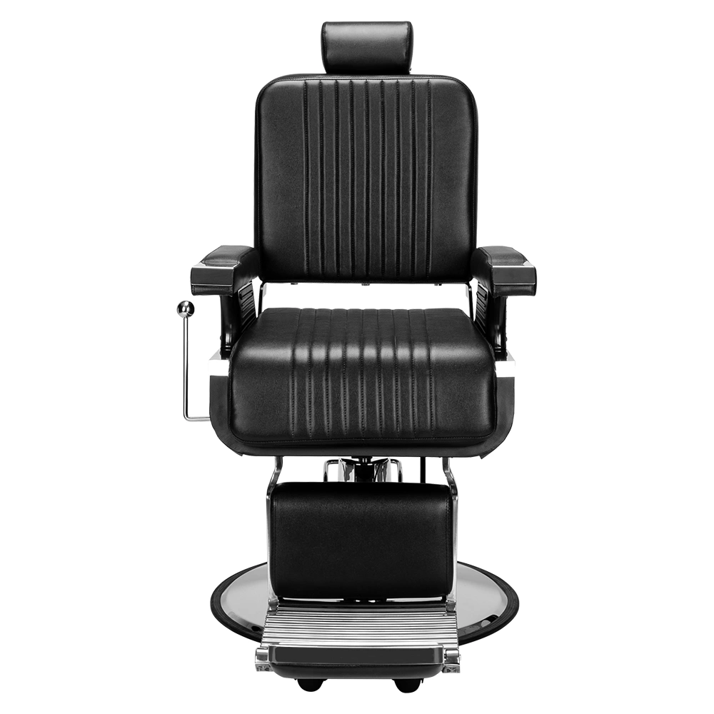 Professional Men's Hairdressing Reclining Chair, High-End Salon Styling Chair, Black