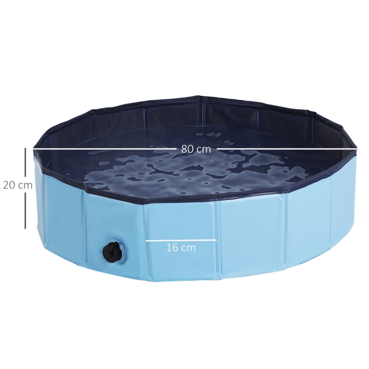 Foldable Dog Pool, Large Inflatable Pet Bathing Tub, Portable Outdoor Puppy Swimming Pool with Drain Plug, Compact Travel Design for Indoor & Outdoor Use view 2