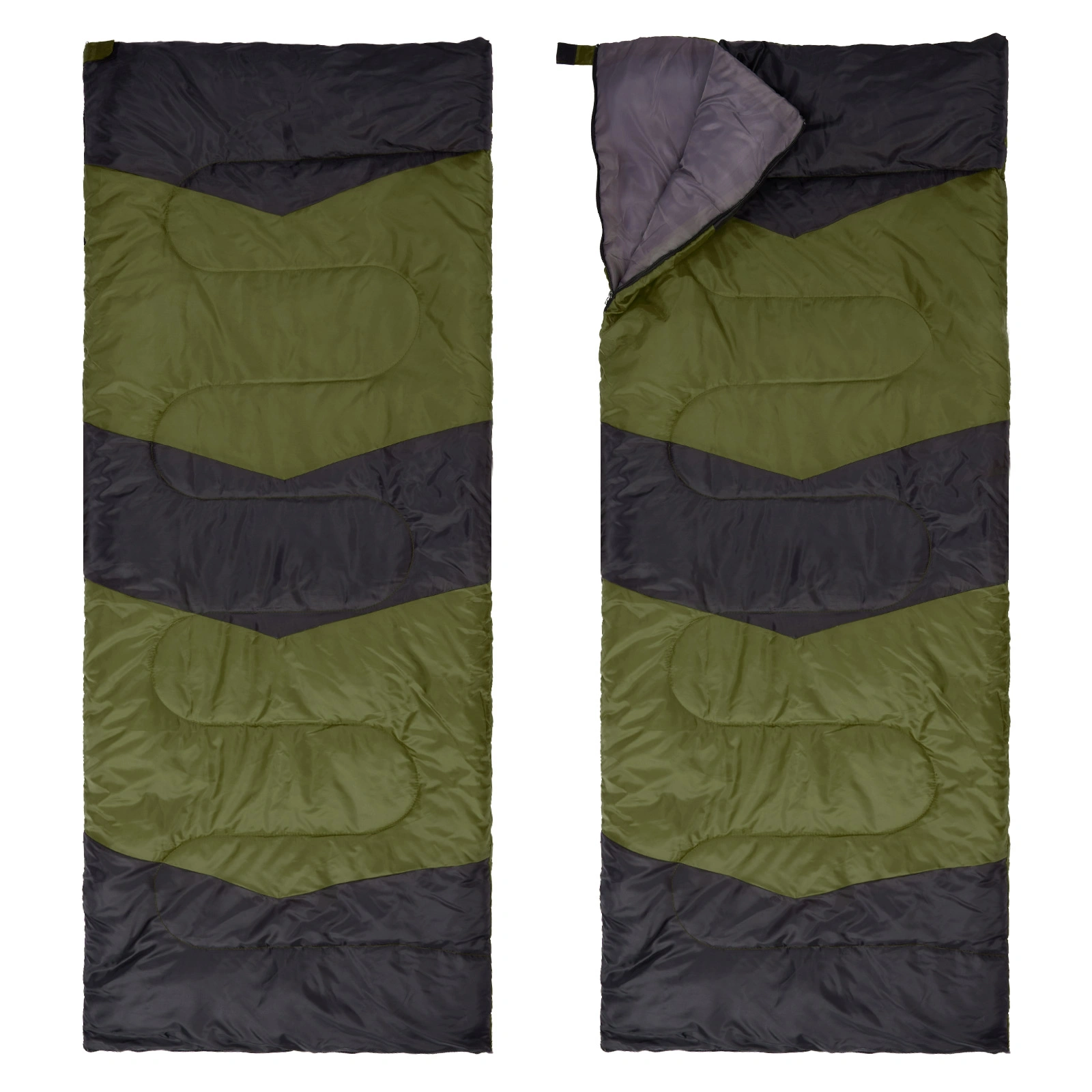 Lightweight Envelope Sleeping Bag Waterproof, Compact Backpacking Hiking Bag for Cold & Warm Weather, Green view 2