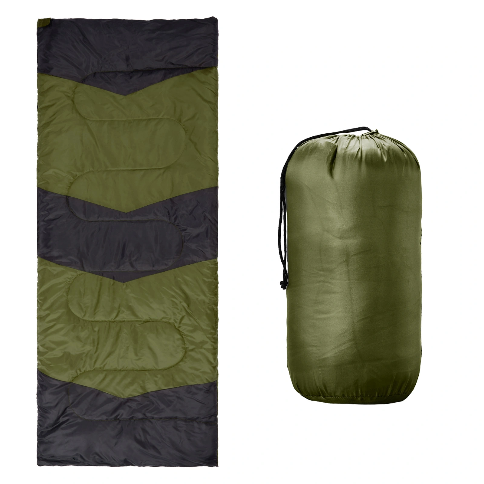 Lightweight Envelope Sleeping Bag Waterproof, Compact Backpacking Hiking Bag for Cold & Warm Weather, Green view 4