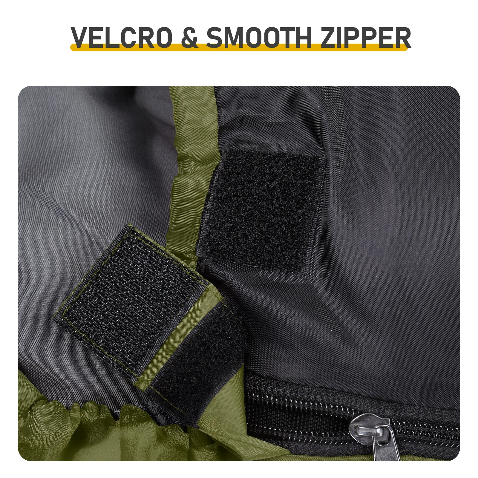 Lightweight Envelope Sleeping Bag Waterproof, Compact Backpacking Hiking Bag for Cold & Warm Weather, Green view 6