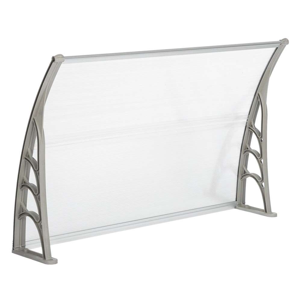 HT-120 x 80 Household Application Door & Window Rain Cover Eaves Canopy White & Gray Bracket view 10