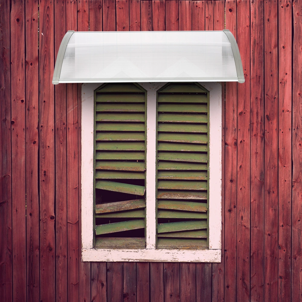 HT-120 x 80 Household Application Door & Window Rain Cover Eaves Canopy White & Gray Bracket view 22