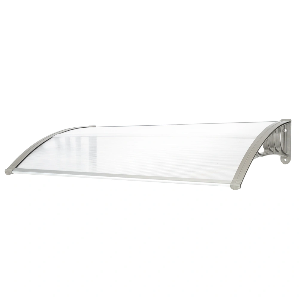 HT-120 x 80 Household Application Door & Window Rain Cover Eaves Canopy White & Gray Bracket view 3