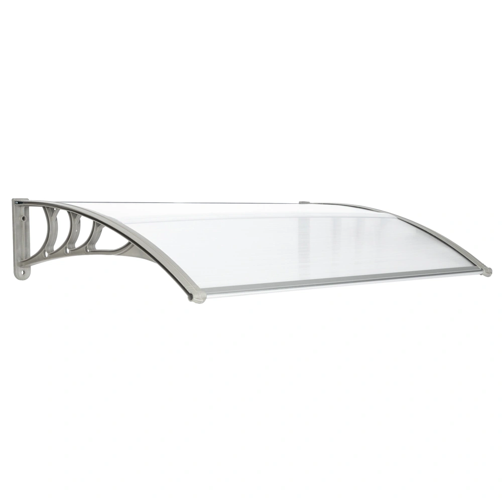 HT-120 x 80 Household Application Door & Window Rain Cover Eaves Canopy White & Gray Bracket view 5