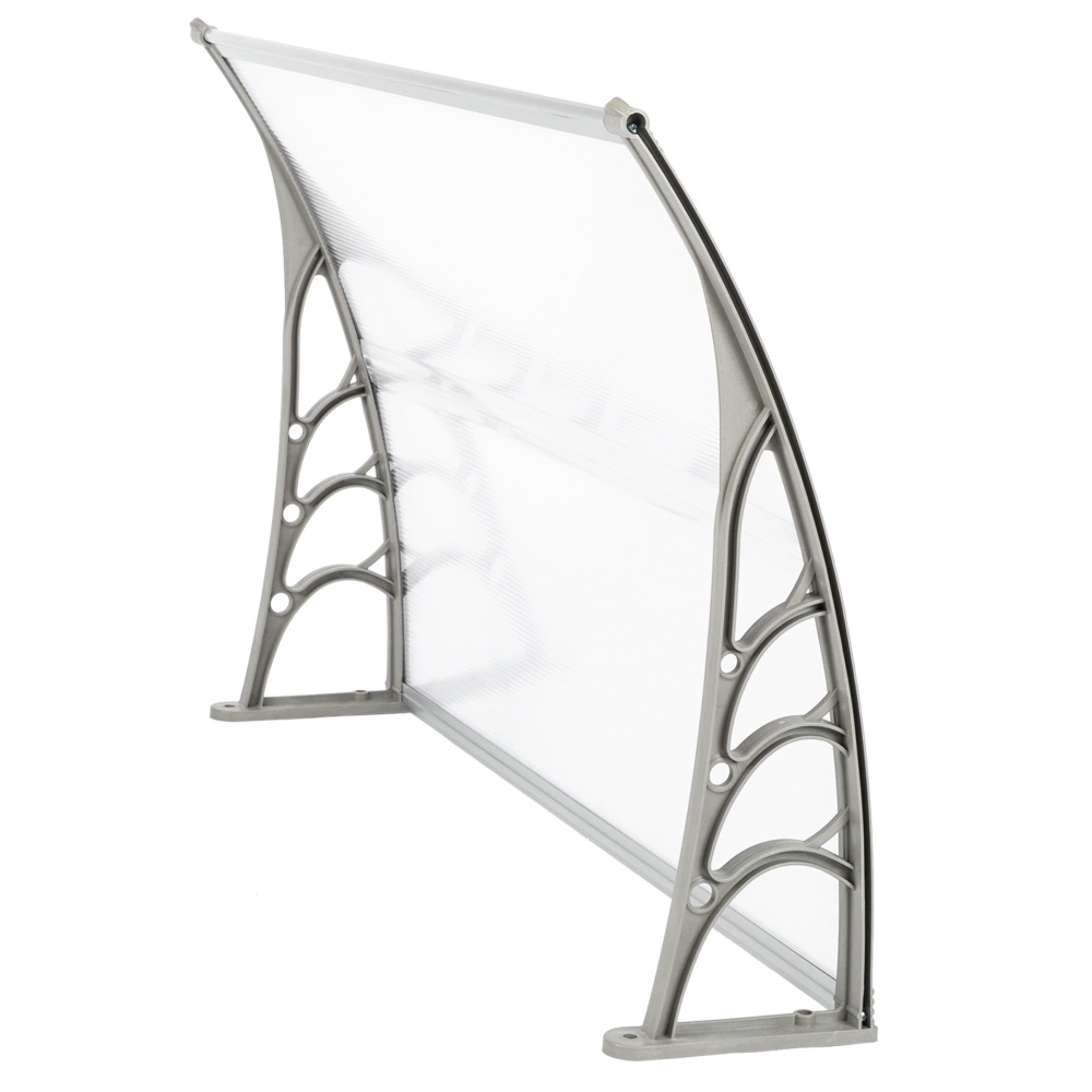 HT-120 x 80 Household Application Door & Window Rain Cover Eaves Canopy White & Gray Bracket view 7