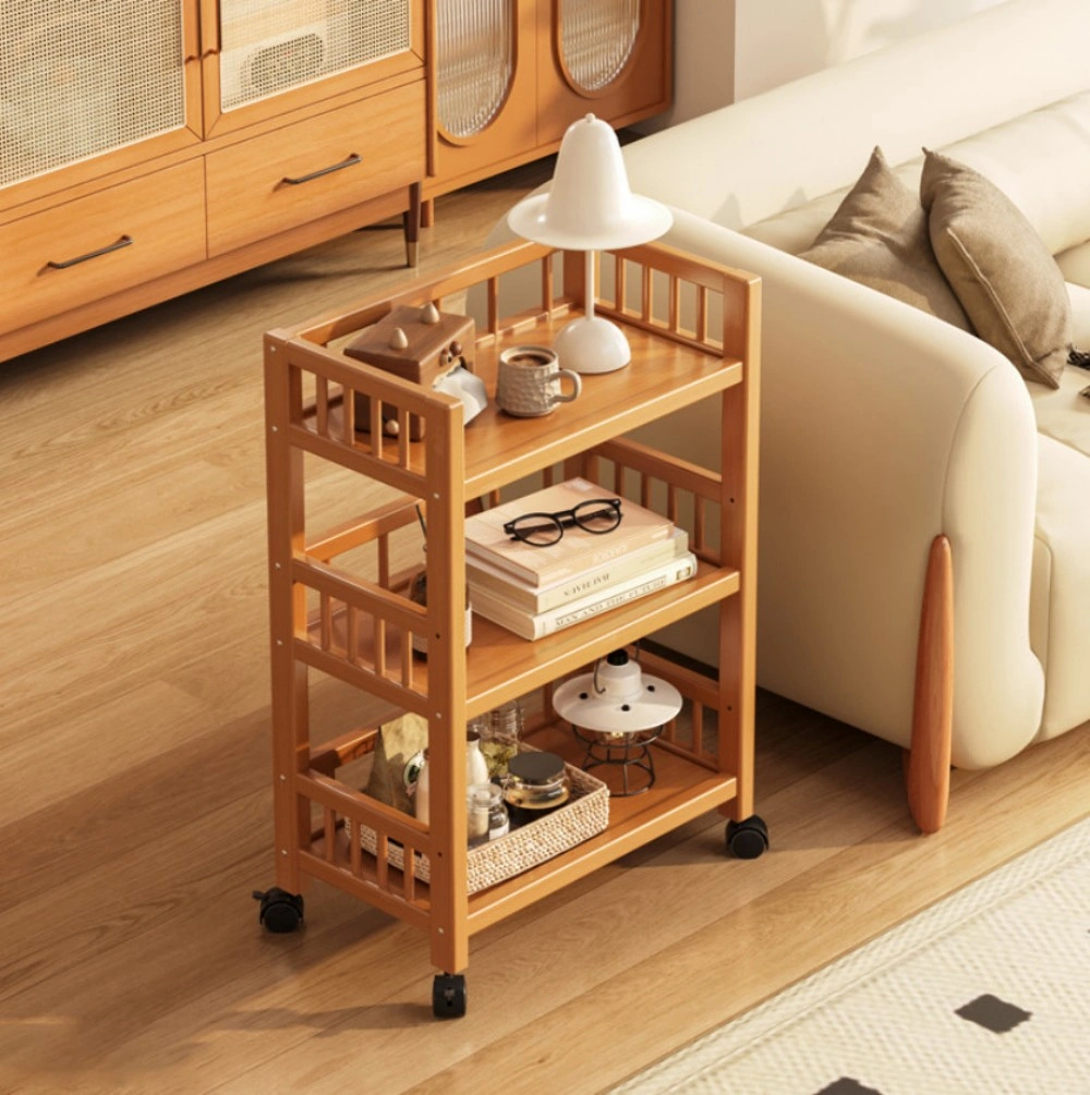 Small Bedside Table Cabinet with Storage Rack Side Coffee Table Shelf UK view 2