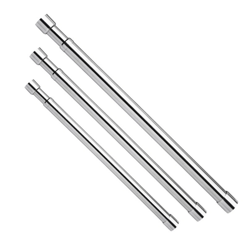 Silver Clothes Drying Rod Portable Garment Rack Bar view 2